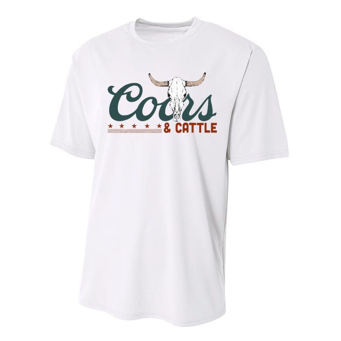 Cattle Rodeo Western Cowboy Performance Sprint T-Shirt