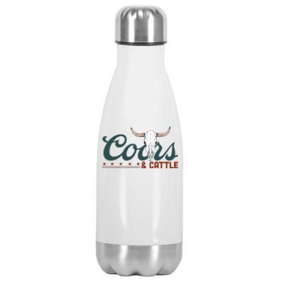 Cattle Rodeo Western Cowboy Stainless Steel Insulated Water Bottle