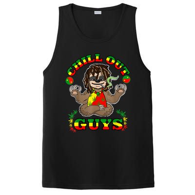 Cool Rastafari Weed Cannabis 420 Loving Yoga Sloth Stoner PosiCharge Competitor Tank