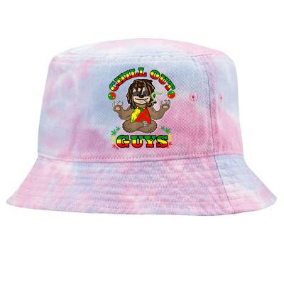 Cool Rastafari Weed Cannabis 420 Loving Yoga Sloth Stoner Tie-Dyed Bucket Hat