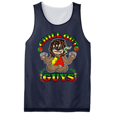 Cool Rastafari Weed Cannabis 420 Loving Yoga Sloth Stoner Mesh Reversible Basketball Jersey Tank