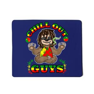 Cool Rastafari Weed Cannabis 420 Loving Yoga Sloth Stoner Mousepad