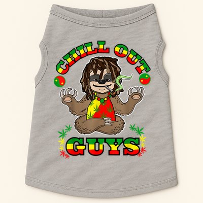 Cool Rastafari Weed Cannabis 420 Loving Yoga Sloth Stoner Doggie Tank