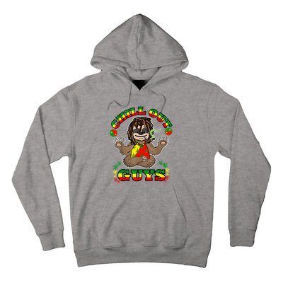 Cool Rastafari Weed Cannabis 420 Loving Yoga Sloth Stoner Hoodie