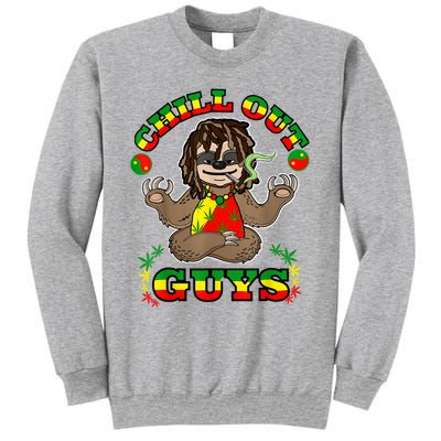 Cool Rastafari Weed Cannabis 420 Loving Yoga Sloth Stoner Sweatshirt