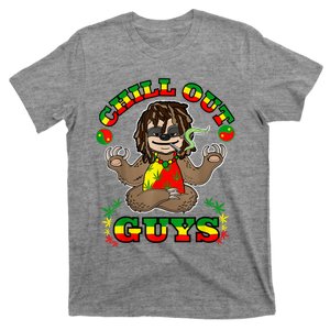 Cool Rastafari Weed Cannabis 420 Loving Yoga Sloth Stoner T-Shirt