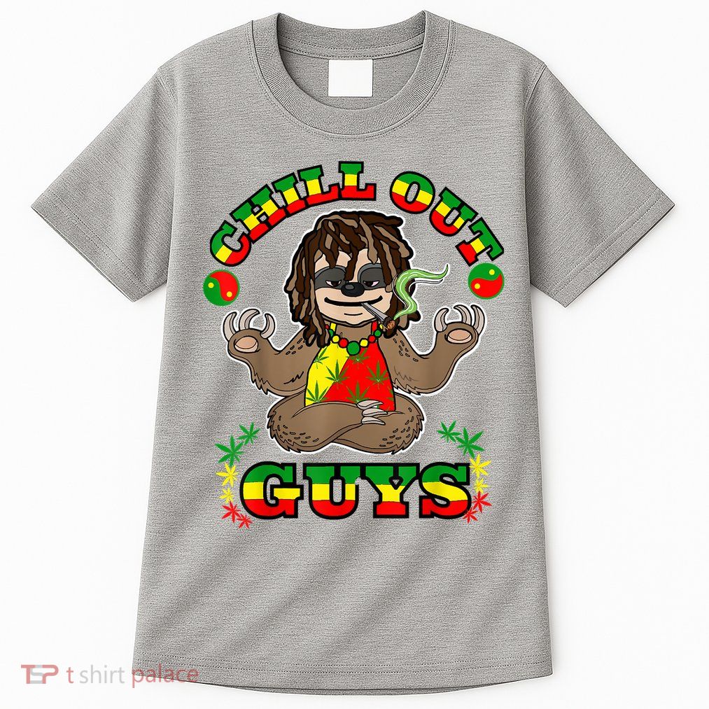 Cool Rastafari Weed Cannabis 420 Loving Yoga Sloth Stoner Tall T-Shirt
