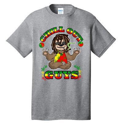 Cool Rastafari Weed Cannabis 420 Loving Yoga Sloth Stoner Tall T-Shirt