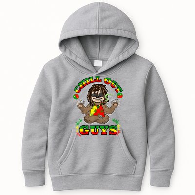 Cool Rastafari Weed Cannabis 420 Loving Yoga Sloth Stoner Kids Hoodie