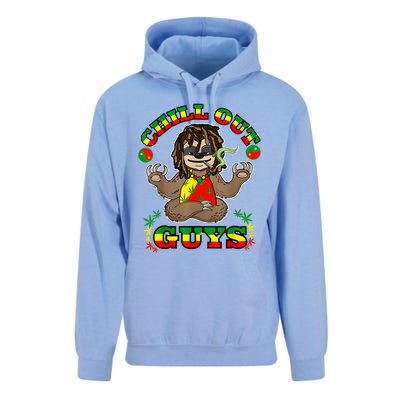 Cool Rastafari Weed Cannabis 420 Loving Yoga Sloth Stoner Unisex Surf Hoodie