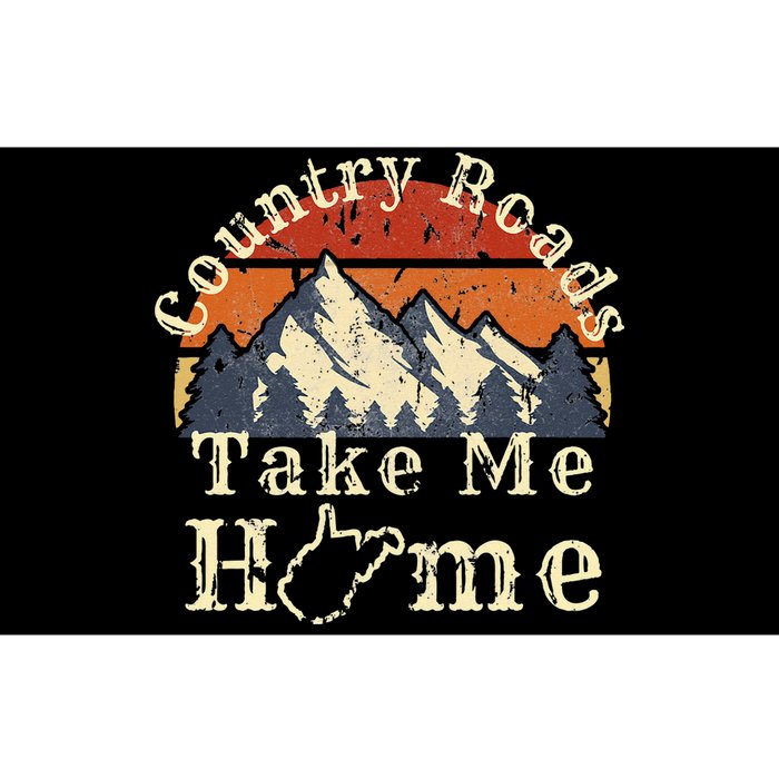 Country Roads West Virginia Take Me Home WV Map Mountains Bumper Sticker