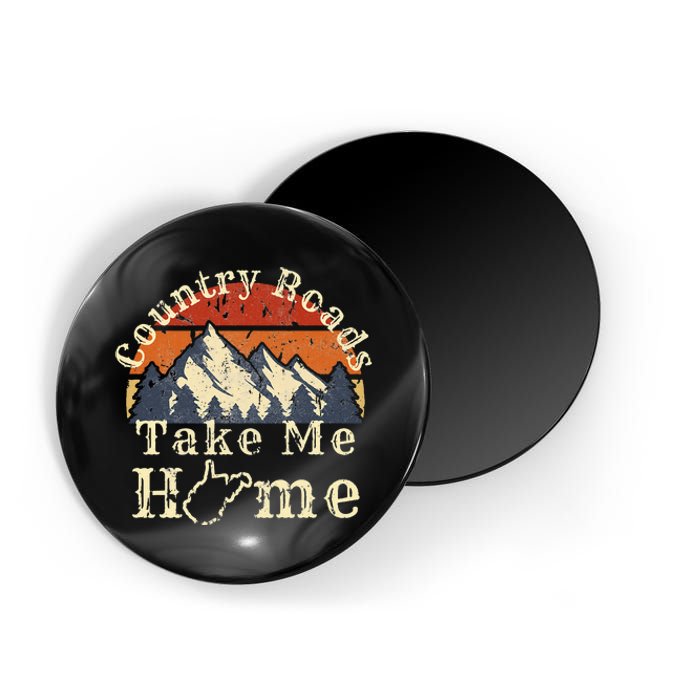 Country Roads West Virginia Take Me Home WV Map Mountains Magnet