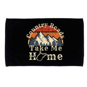 Country Roads West Virginia Take Me Home WV Map Mountains Microfiber Hand Towel