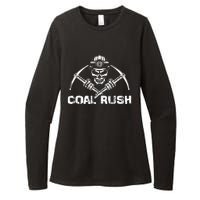 Coal Rush Wv With Skeleton Skull Miner Hard Hat Womens CVC Long Sleeve Shirt