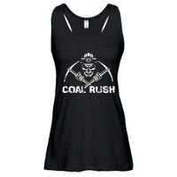 Coal Rush Wv With Skeleton Skull Miner Hard Hat Ladies Essential Flowy Tank