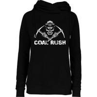 Coal Rush Wv With Skeleton Skull Miner Hard Hat Womens Funnel Neck Pullover Hood