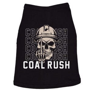 Coal Rush West Virginia Skull Coal Miner Hard Hat Doggie Tank