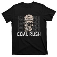 Coal Rush West Virginia Skull Coal Miner Hard Hat T-Shirt