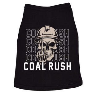 Coal Rush West Virginia Skull Coal Miner Hard Hat Doggie Tank