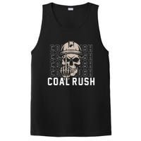 Coal Rush West Virginia Skull Coal Miner Hard Hat PosiCharge Competitor Tank