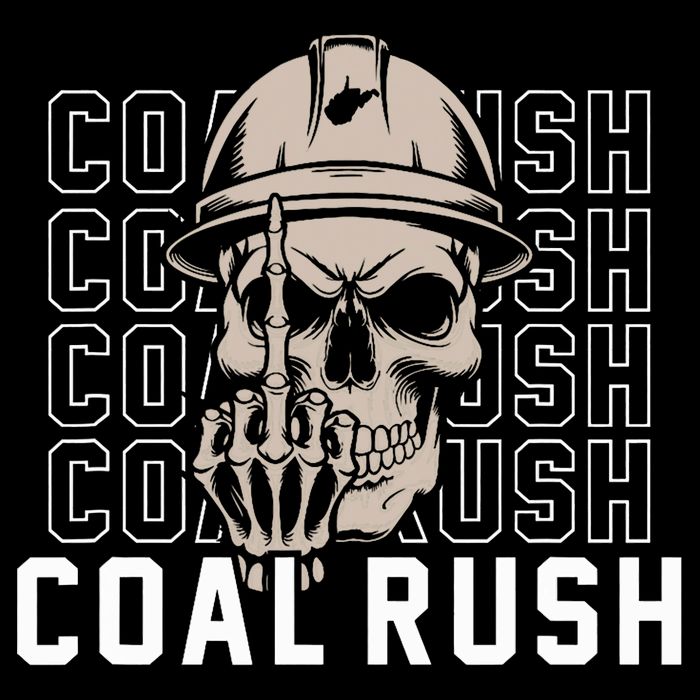 Coal Rush West Virginia Skull Coal Miner Hard Hat Kids T-Shirt