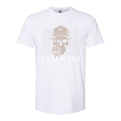 Coal Rush West Virginia Skull Coal Miner Hard Hat Softstyle CVC T-Shirt