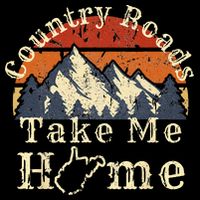 Country Roads West Virginia Take Me Home WV Map Mountains City Backpack