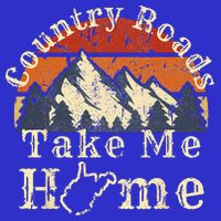 Country Roads West Virginia Take Me Home WV Map Mountains Womens Tank Top