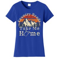 Country Roads West Virginia Take Me Home WV Map Mountains Women's T-Shirt