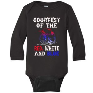 Courtesy Red White And Blue Baby Long Sleeve Bodysuit