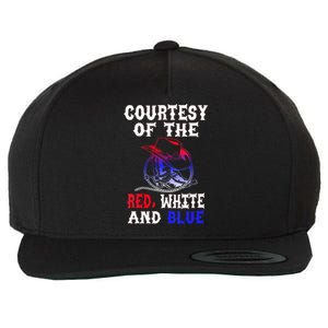 Courtesy Red White And Blue Wool Snapback Cap