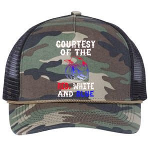 Courtesy Red White And Blue Retro Rope Trucker Hat Cap