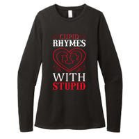 Cupid Rhymes With Stupid Womens CVC Long Sleeve Shirt