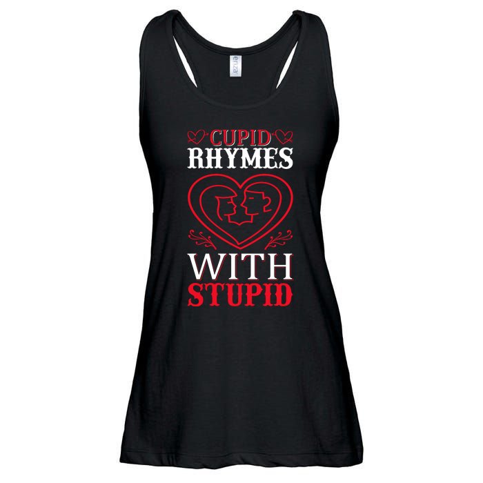 Cupid Rhymes With Stupid Ladies Essential Flowy Tank