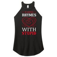 Cupid Rhymes With Stupid Women's Perfect Tri Rocker Tank