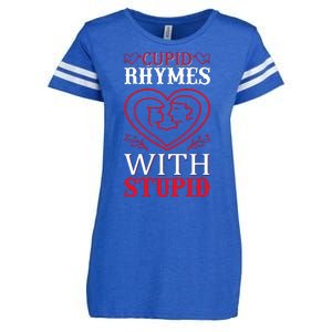 Cupid Rhymes With Stupid Enza Ladies Jersey Football T-Shirt