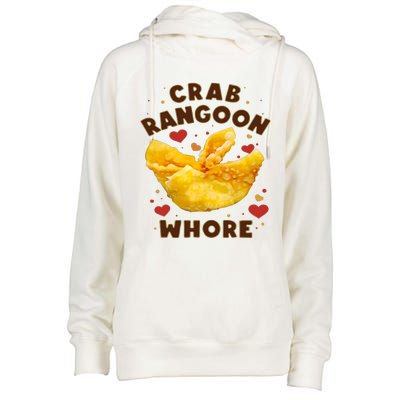 Crab Rangoon Whore Womens Funnel Neck Pullover Hood