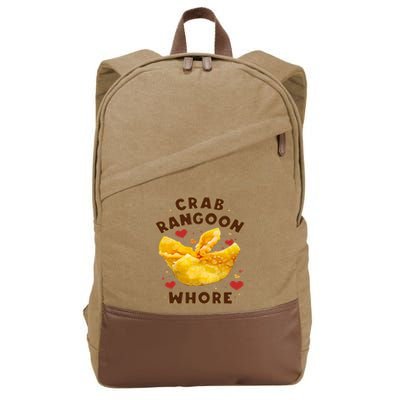 Crab Rangoon Whore Cotton Canvas Backpack