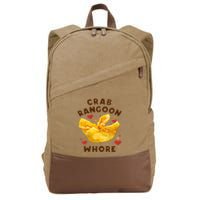 Crab Rangoon Whore Cotton Canvas Backpack
