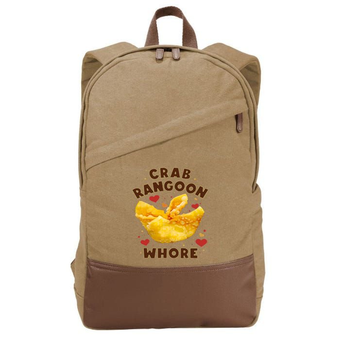 Crab Rangoon Whore Cotton Canvas Backpack