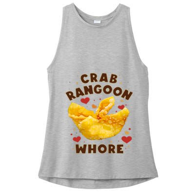 Crab Rangoon Whore Ladies PosiCharge Tri-Blend Wicking Tank