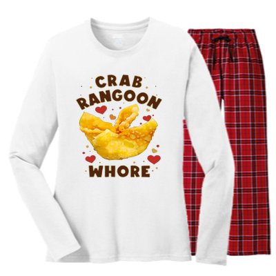 Crab Rangoon Whore Women's Long Sleeve Flannel Pajama Set 