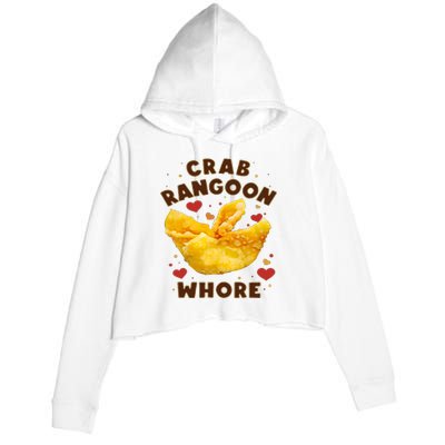 Crab Rangoon Whore Crop Fleece Hoodie