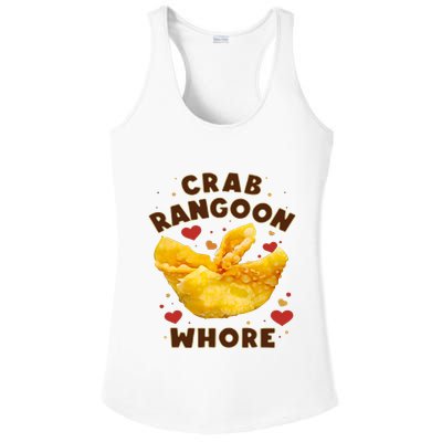 Crab Rangoon Whore Ladies PosiCharge Competitor Racerback Tank