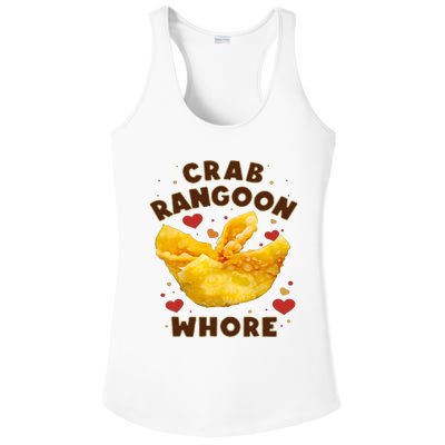 Crab Rangoon Whore Ladies PosiCharge Competitor Racerback Tank