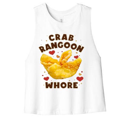 Crab Rangoon Whore Women's Racerback Cropped Tank