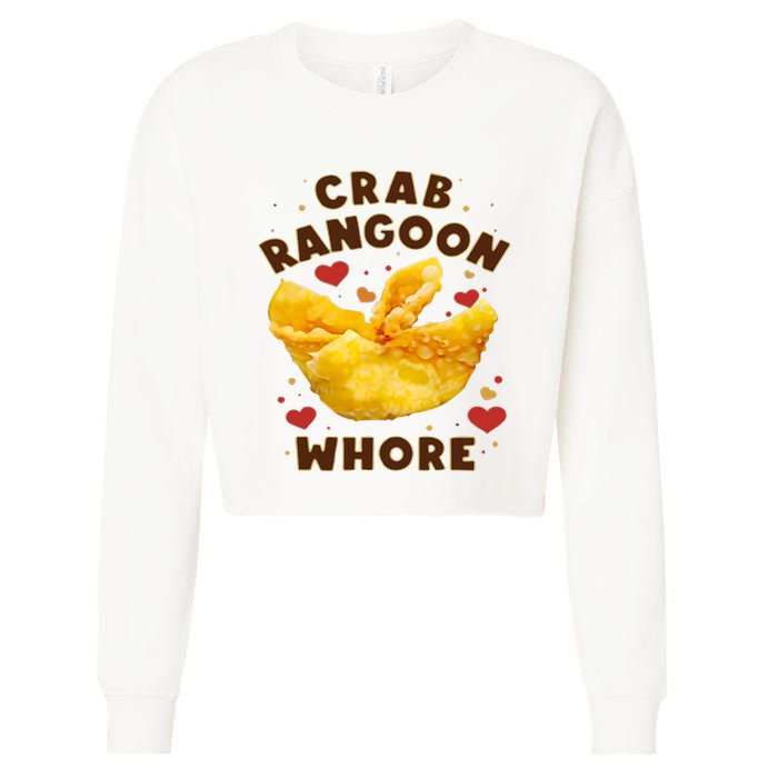 Crab Rangoon Whore Cropped Pullover Crew