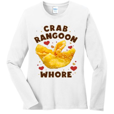 Crab Rangoon Whore Ladies Long Sleeve Shirt