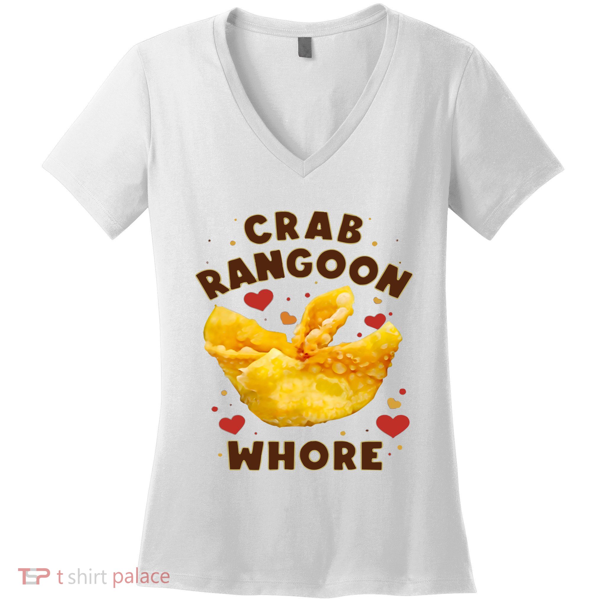 Crab Rangoon Whore Women's V-Neck T-Shirt