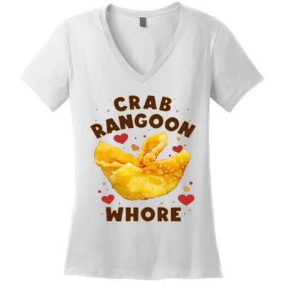 Crab Rangoon Whore Women's V-Neck T-Shirt